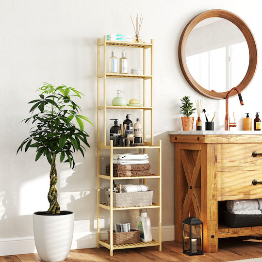 HomCom Regal Badewannenregal Hölzernes 44x33x180cm