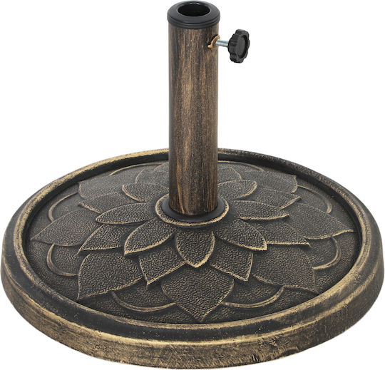 Outsunny Umbrella Stand Metallic Bronze 46x46x34cm