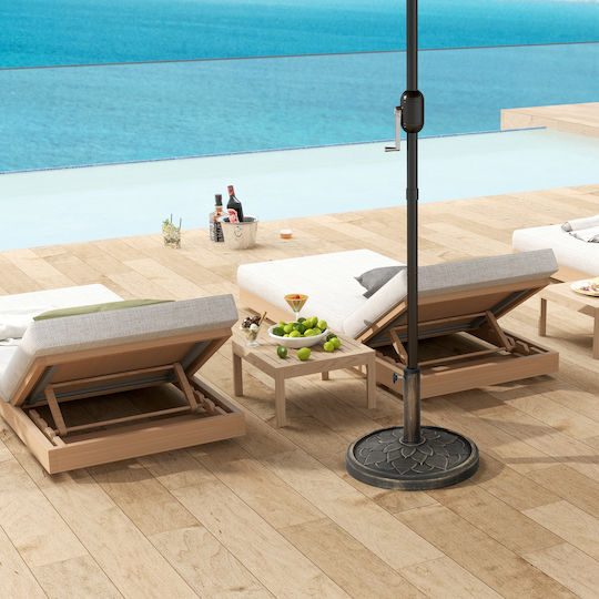 Outsunny Umbrella Stand Metallic Bronze 46x46x34cm