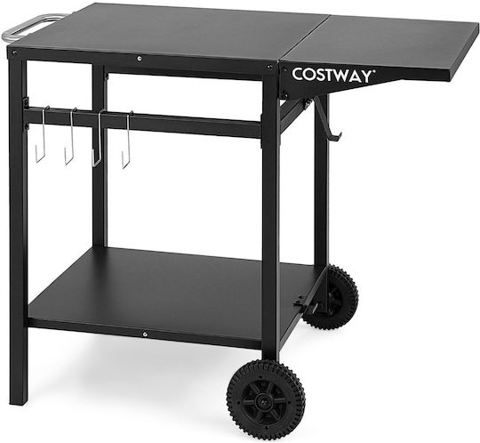 Wooden Masa pentru spații exterioare Pliabil Negru 96.5x64x75.5buc