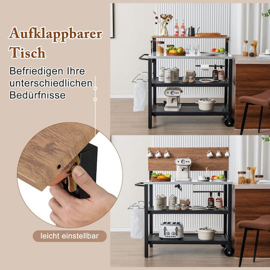 Tisch Bar für Außenbereich Zusammenklappbar Bronze 116x55x130cm