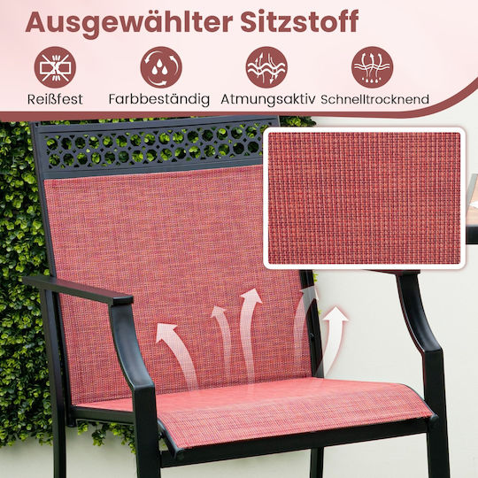 Outdoor Chair Metallic Re 66x62x114cm
