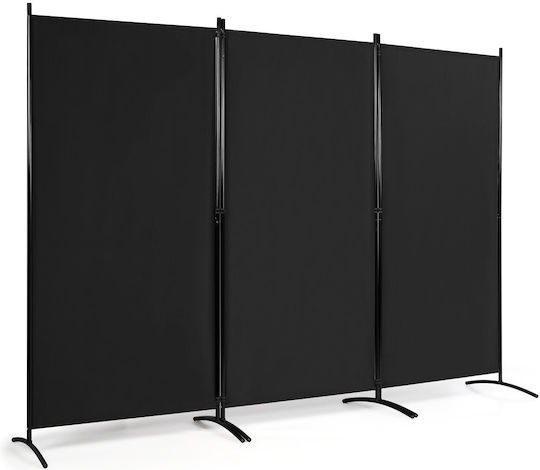 Costway Dekorativer Raumteiler aus Leinwand 260x183cm