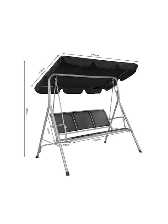Κούνια με Βάση 3 Θέσεων Μεταλλική Μ170xΠ110xΥ155cm Ροζ Κούνια με Βάση 3 Θέσεων Μεταλλική Μ170xΠ110xΥ155cm Ροζ