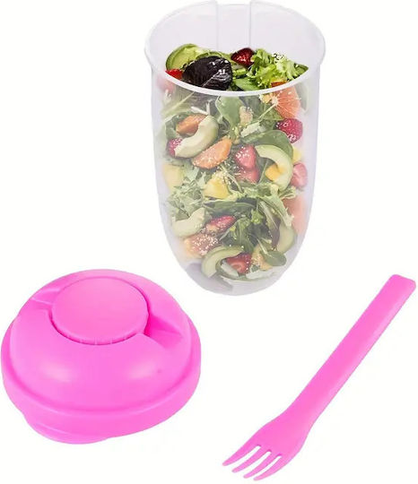 Salatieră Plastic Roz 19x9cm 1buc
