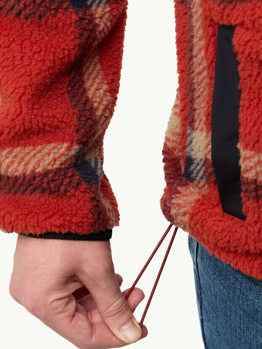 Ανδρική Ζακέτα Fleece Κόκκινο