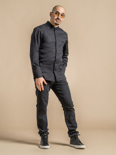 Clement Design Σακάκι Σεφ Unisex Μαύρο με Μακρύ Μανίκι Catane