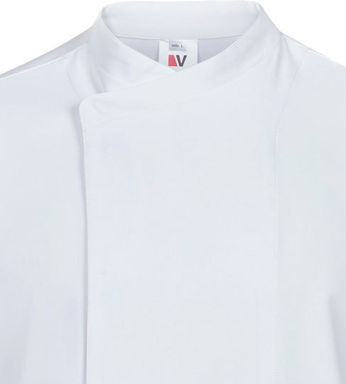 Velilla Coat Chef 100% Microfiber Unisex White with Long Sleeve 405209