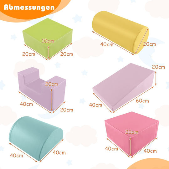 Costway Kletterset aus Stoff 40x40cm. Mehrfarbig