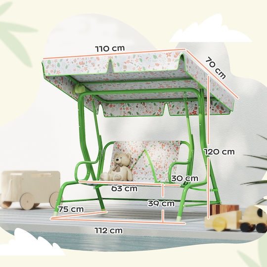 Aiyaplay Hanging Kids Swing Green