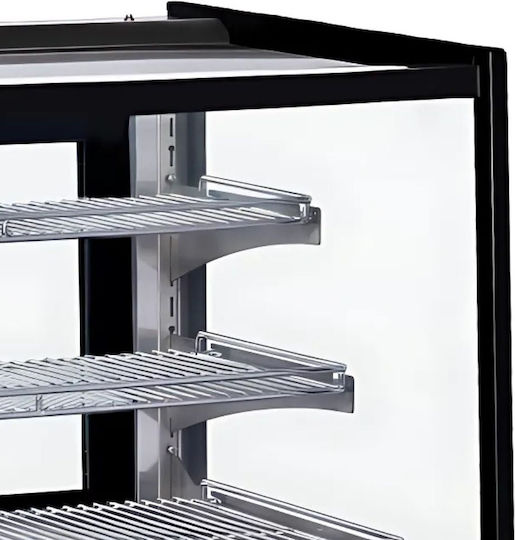 Beheizte Theken-Vitrine 660x530x730mm Dynamic Gn-660hrt Schwarz