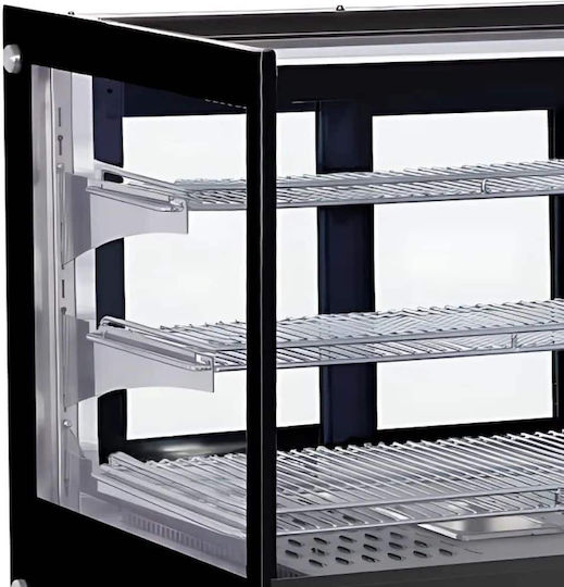 Beheizte Theken-Vitrine 660x530x730mm Dynamic Gn-660hrt Schwarz