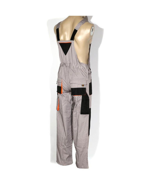Fageo Work Coverall Dungarees Gray Γκρι - Πορτοκαλί