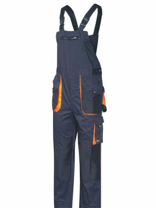 Fageo Work Coverall Dungarees Gray Γκρι - Πορτοκαλί