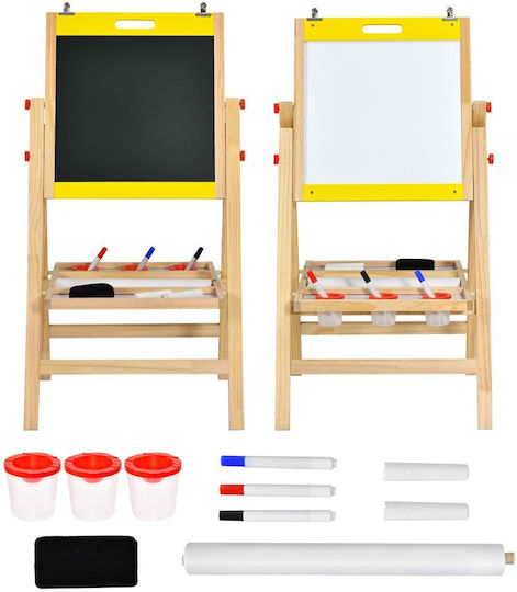 Costway Kids Easel 3 in 1 Whiteboard Paper Roll Ty327950yw