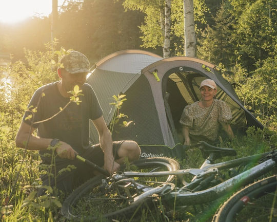 Outwell Earth 4 Plus Σκηνή Camping Τούνελ Πράσινη 3 Εποχών για 4 Άτομα 420x260x140εκ.