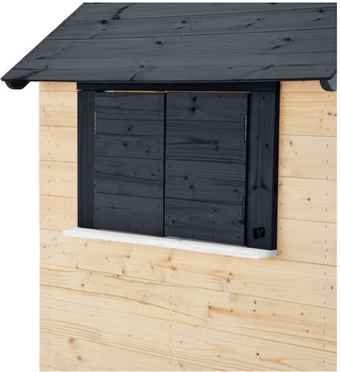 Multifunctional Wooden Kids Playhouse with Kitchen Beige 98.5x91.5x138cm