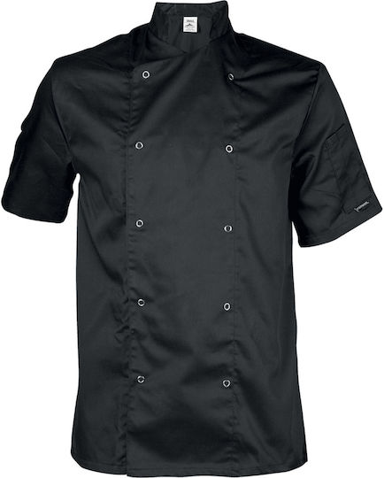 Portwest Chef Jacket Male Black with Short Sleeve Cumbria