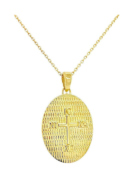 Xryseio Pendant Kids Talisman Double Sided made of Gold 9K FL1188