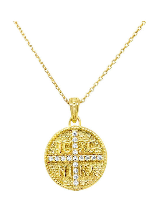 Xryseio Anhänger Kinder Amulett Beidseitig Konstantinato aus Gold 9K KN1113