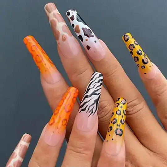 Long Coffin Soft Gel Nail Tips Transparent COSMO-12060