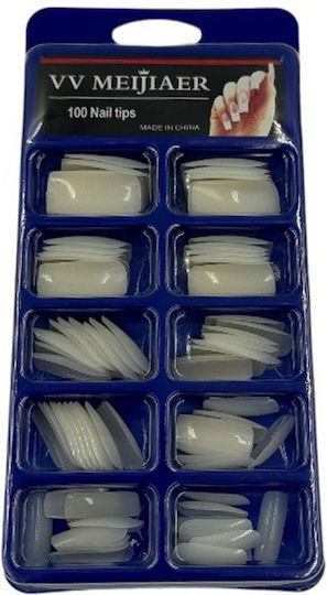 Nail Tips in White Color 100pcs A-3540-1