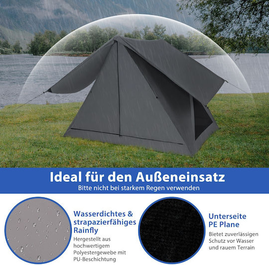 Costway Camping Tent Transparent for 3 People 225x145x161cm