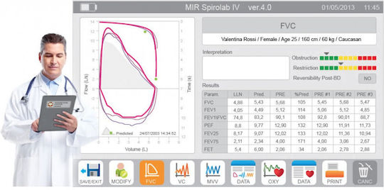 MIR Spirometer New Spirolab with Multi-Purpose Turbine