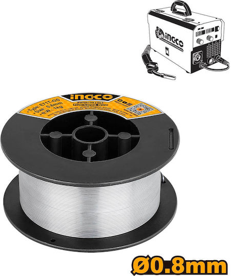 Ingco Σύρμα Ηλεκτροσυγκόλλησης 0.8mm x 250mm 1kg 1τμχ EWSFC081001