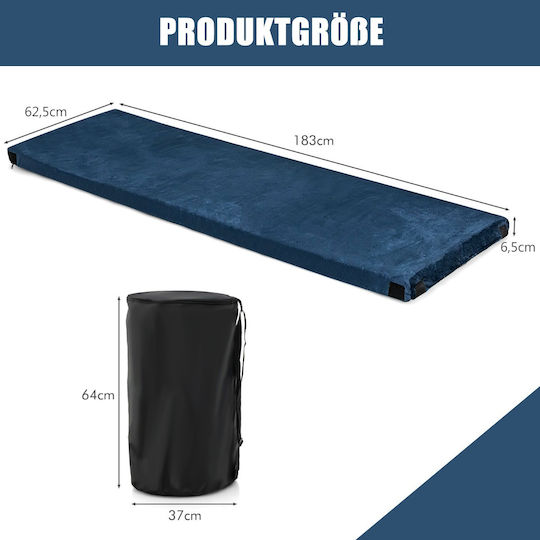 Costway Schaumstoff Einzeln Camping Schlafmatte in Blau Farbe { pn }}