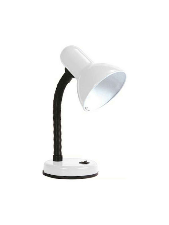 Fos me Office Lamp with Flexible Arm for Socket E27 in White Color