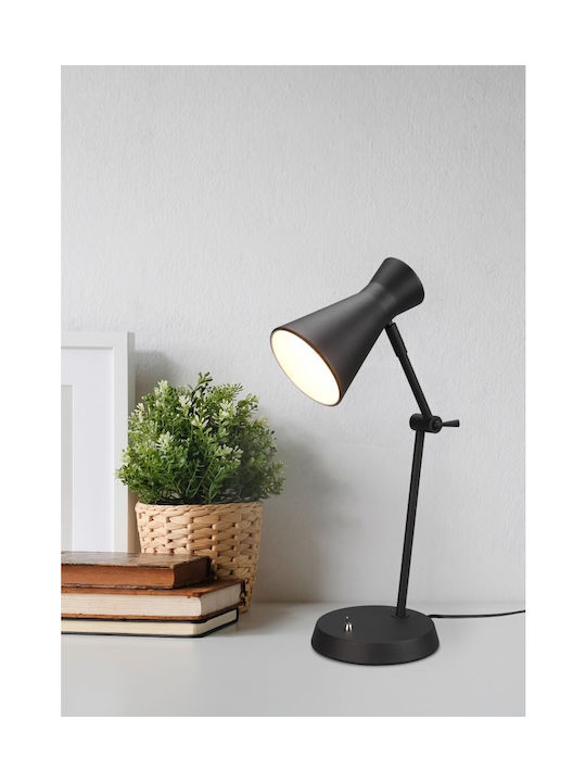 Trio Lighting Enzo Φωτιστικό Γραφείου με Σπαστό Βραχίονα για Ντουί E27 σε Μαύρο Χρώμα