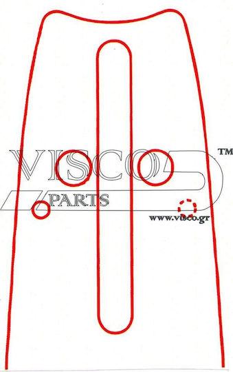 Visco Parts Chainsaw Blade Chainsaw Blade 40cm for Chain with Pitch .325", Guide Bar Thickness .058"-1.5mm & Number of Drivers 66E POH 16-58WH