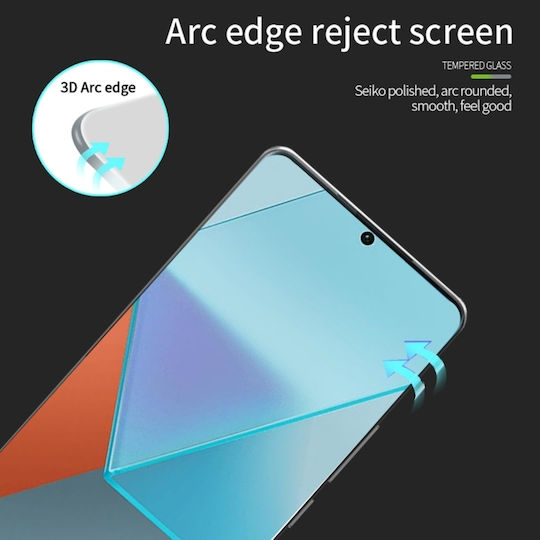 Pinwuyo 3D Tempered Glass Μαύρο (Xiaomi Redmi Note 13 Pro)