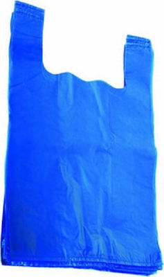 Plastiktüte für Verpackungen Hemdchen-Typ 35cm Blau Β`