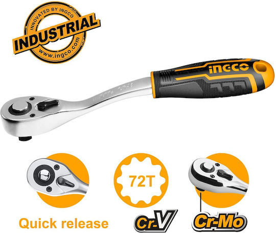 Ingco Ratchet 1/2" 26cm with 72 Blades