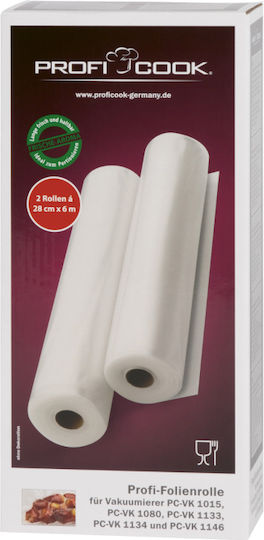 Profi Cook PC-VK 1015 Σαγρέ Σακούλες για Συσκευές Vacuum 280mm x 6m 2 Ρολά