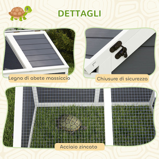 Pawhut Strat pentru terariu de reptile din Lemn