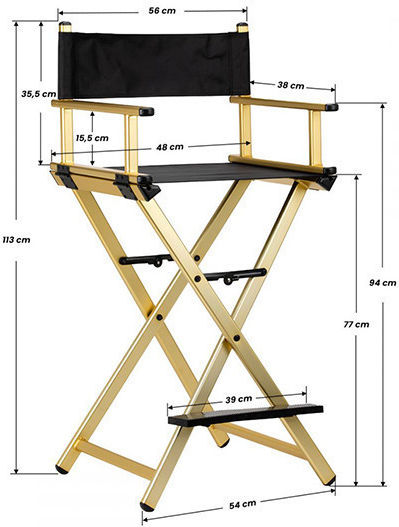 Activeshop Chair for Makeup with Adjustable Height Black