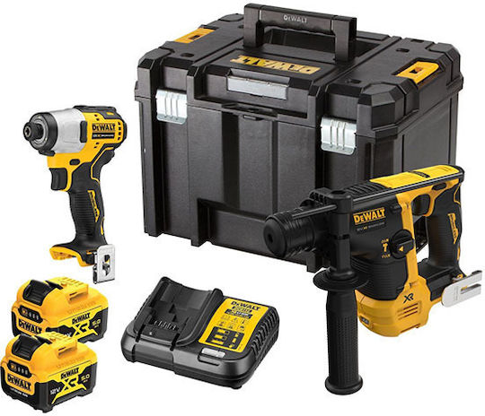 Dewalt Set Impact Screwdriver & Hammer 12V with 2 Batteries 5Ah and Case