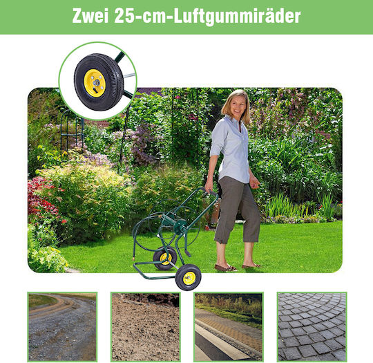 Costway Garden Hose Box for Hose up to 61m with Rewind Handle