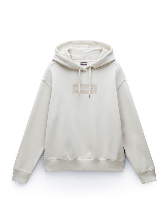 Napapijri Box Women's Sweatshirt Hooded Ecru