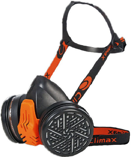 Climax Half Face Mask with Activated Carbon Filters 756 A1 Orange