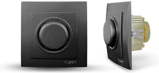 Geyer Comutator Încastrat Cu Variator Cu Rama Clasic Rotativ 600W Negru