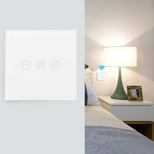 Home Lighting Χωνευτός Διακόπτης Dimmer με Πλαίσιο Κλασικός Περιστροφικός 150W σε Λευκό Χρώμα
