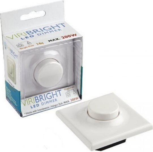 Viribright Recessed LED Complete Dimmer Switch Rotary 200W White