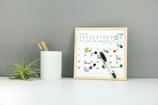 Kikkerland Magnetic Hanging Dry Erase Board 34x34cm