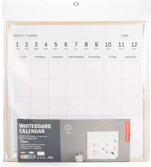 Kikkerland Magnetic Hanging Dry Erase Board 34x34cm