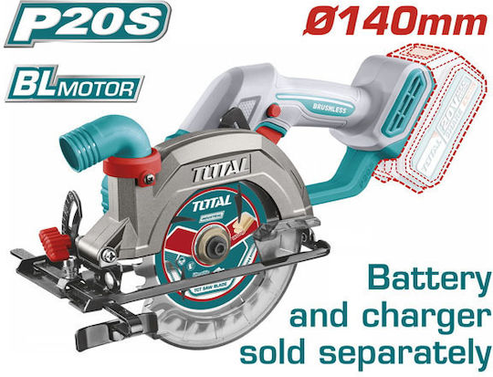 Total Circular Saw Brushless 20V Solo with Dust Extraction System
