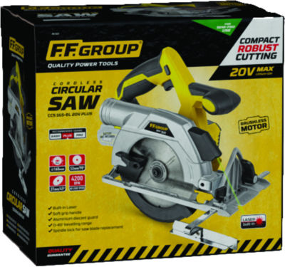 FFG CCS 165 BL Circular Saw Brushless 20V Solo with Speed Control and with Dust Extraction System